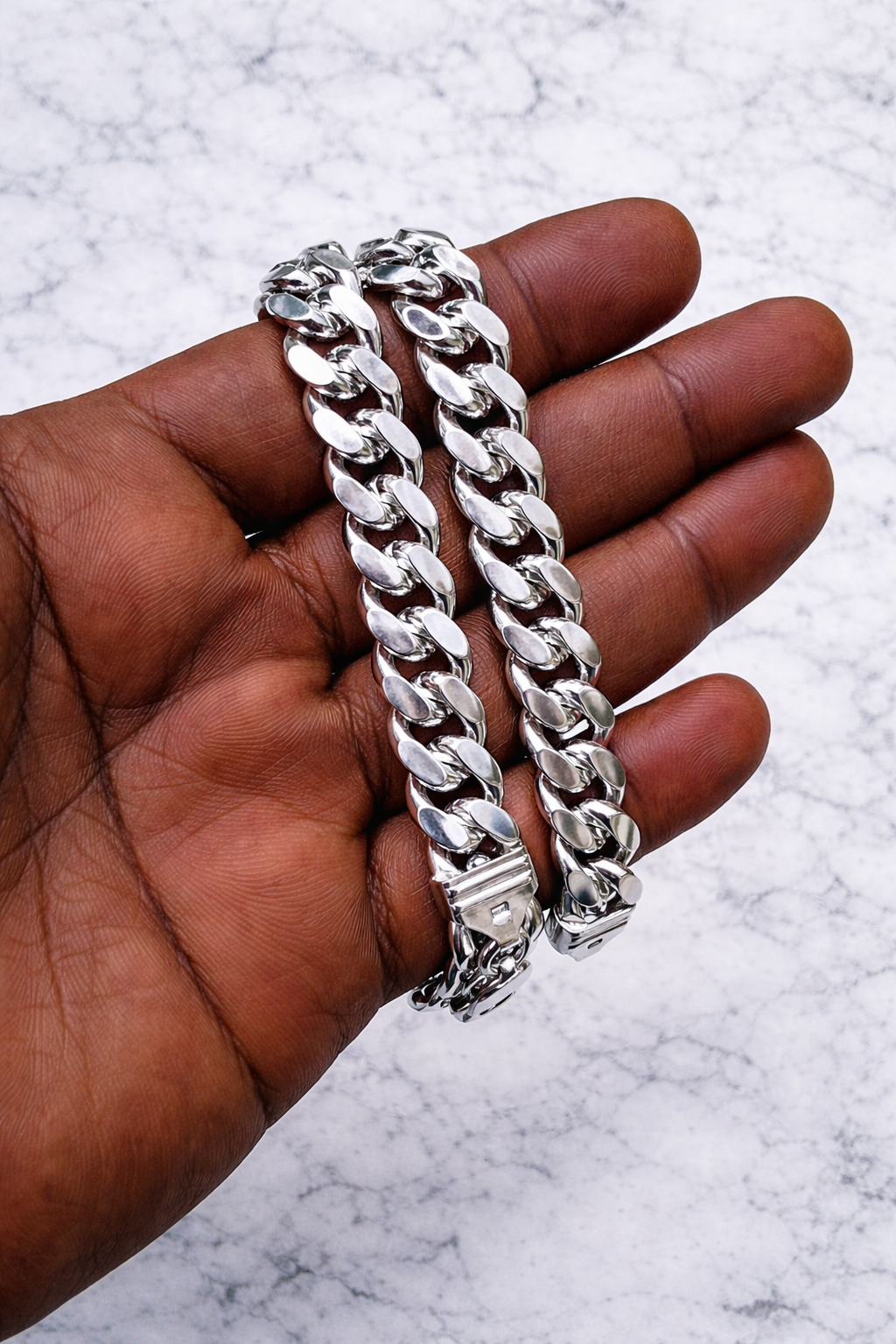 Miami Cuban Bracelet with Lobster Clasp Solid 925 Sterling Silver 4mm - 12mm