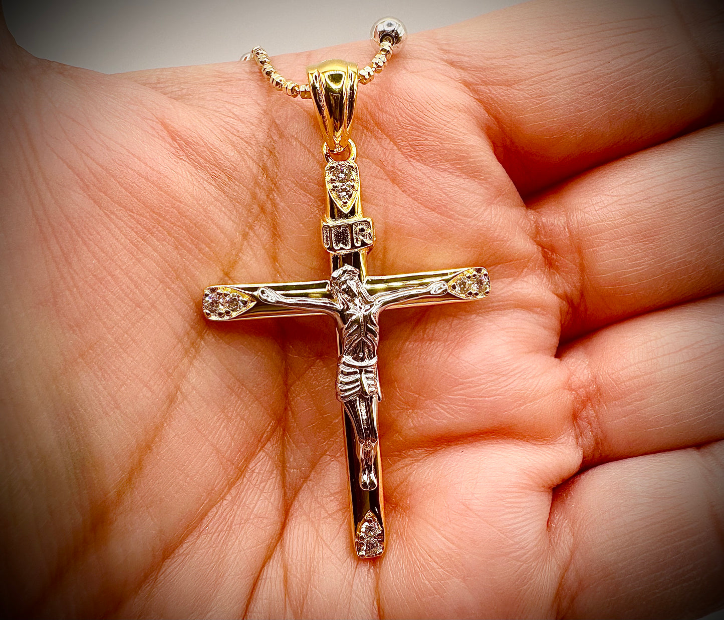 Two-Tone Crucifix Pendant – 3 Unique Styles