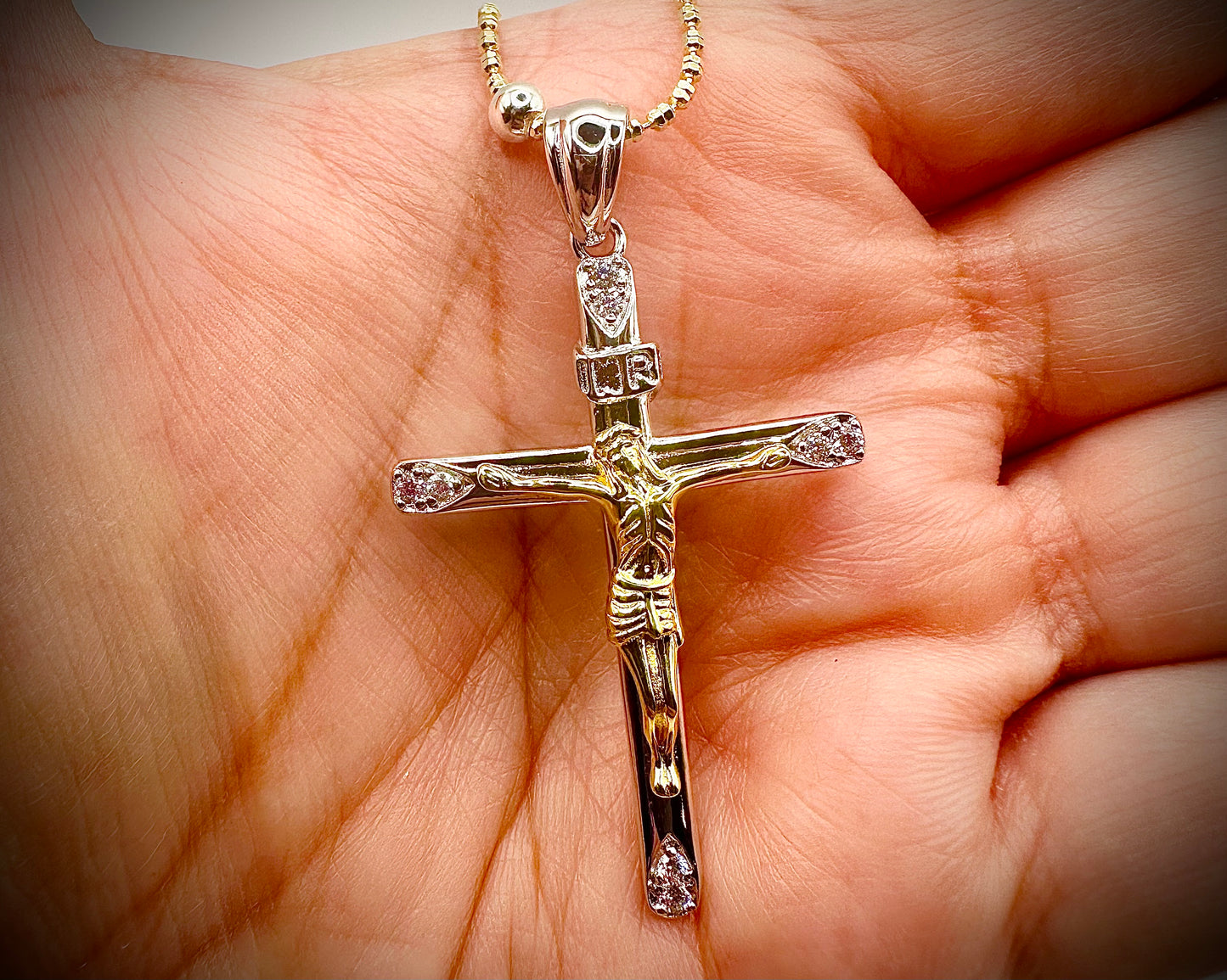 Two-Tone Crucifix Pendant – 3 Unique Styles