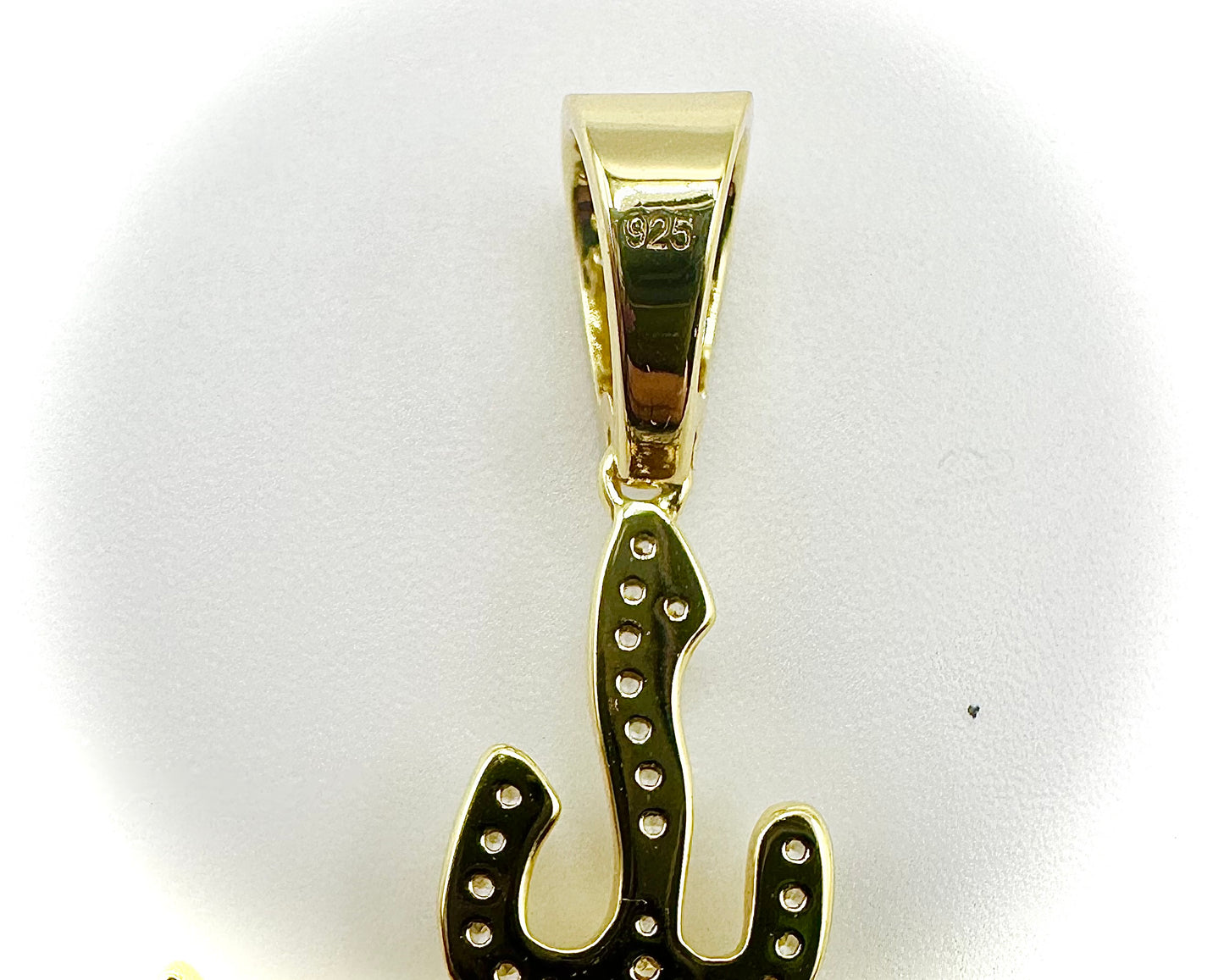 Iced Out Allah Pendant – Gold & Silver