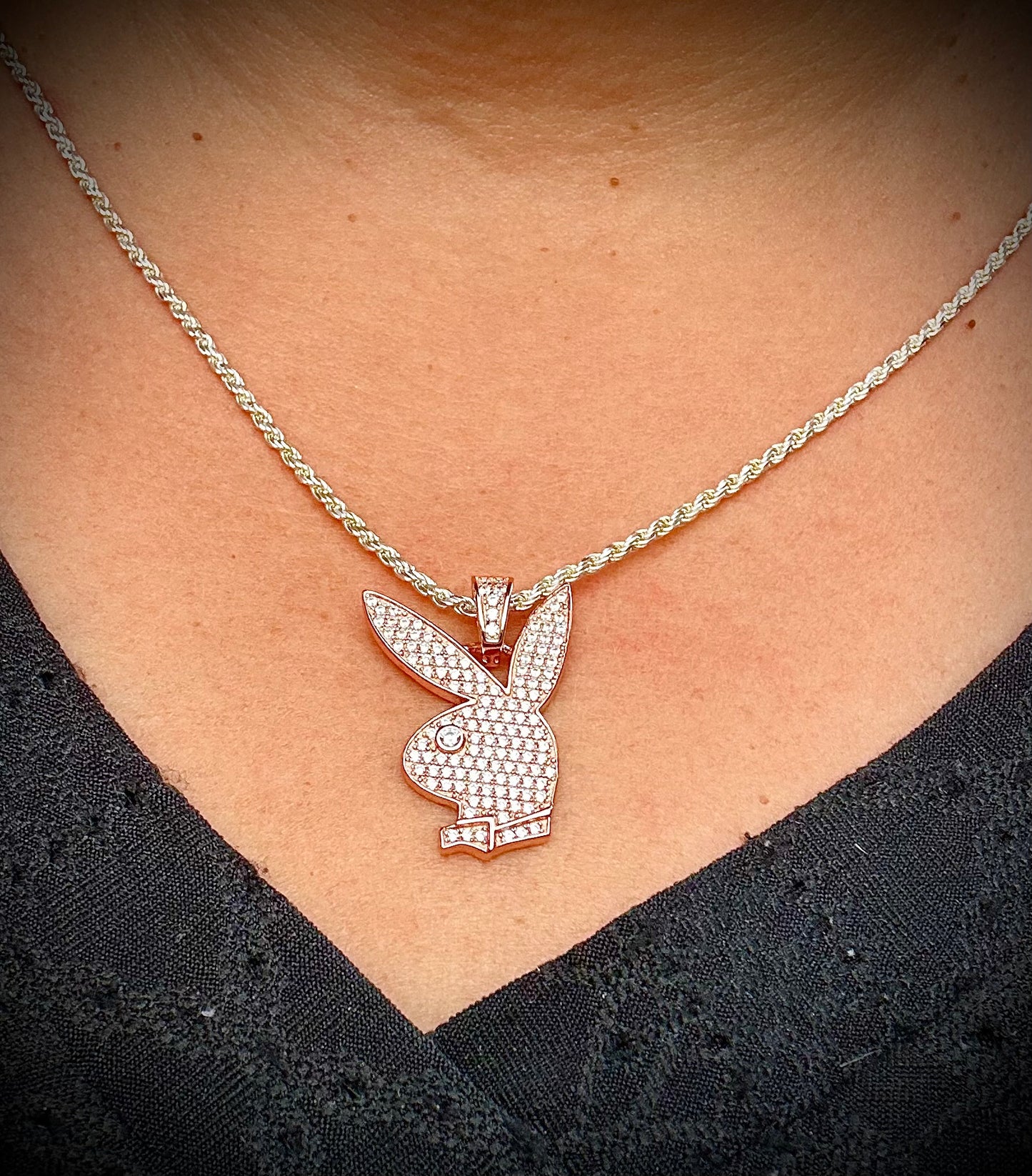 MOISSANITE Playboy Pendant – 3 Stunning Finishes