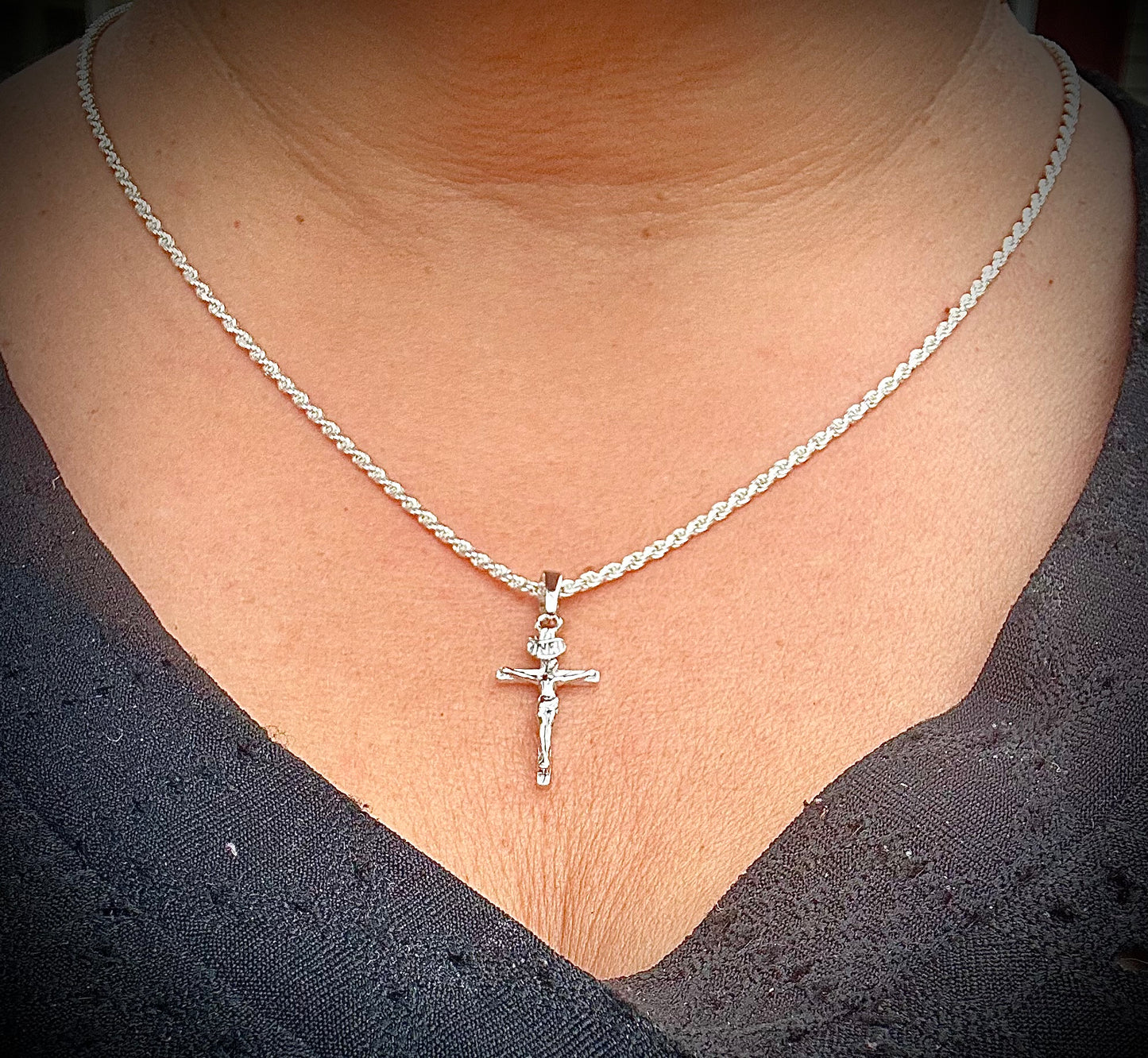 1" x 1.5" Handmade INRI Crucifix Pendant – 3 Finishes