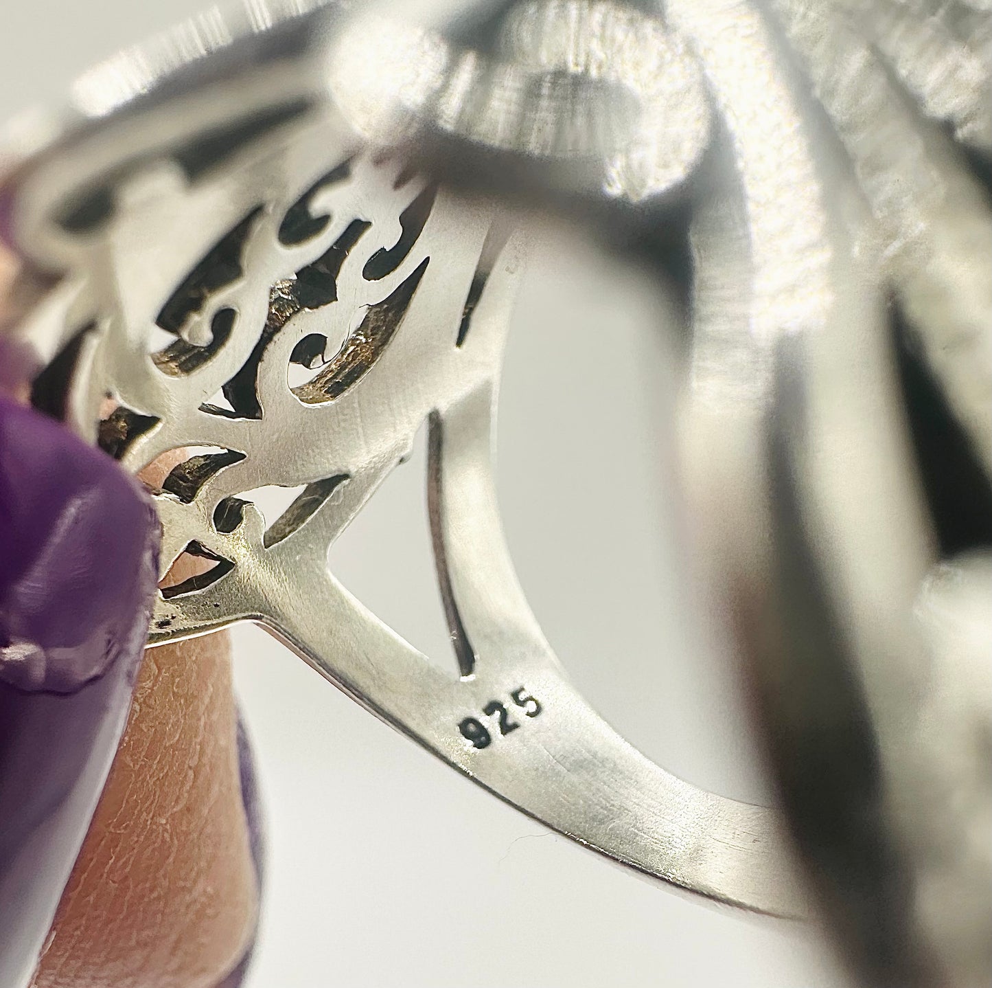 Oxidized Silver Butterfly Ring – Sizes 5-10