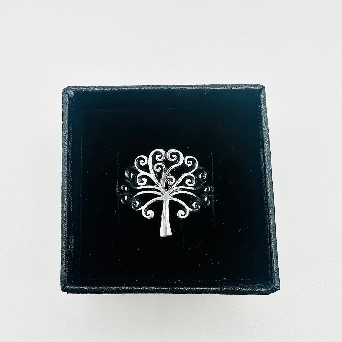 Oxidized Silver Tree of Life Ring – Sizes 5-10