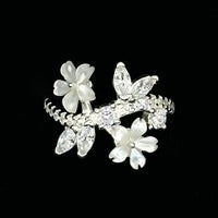4 Flower Ring, Silver
