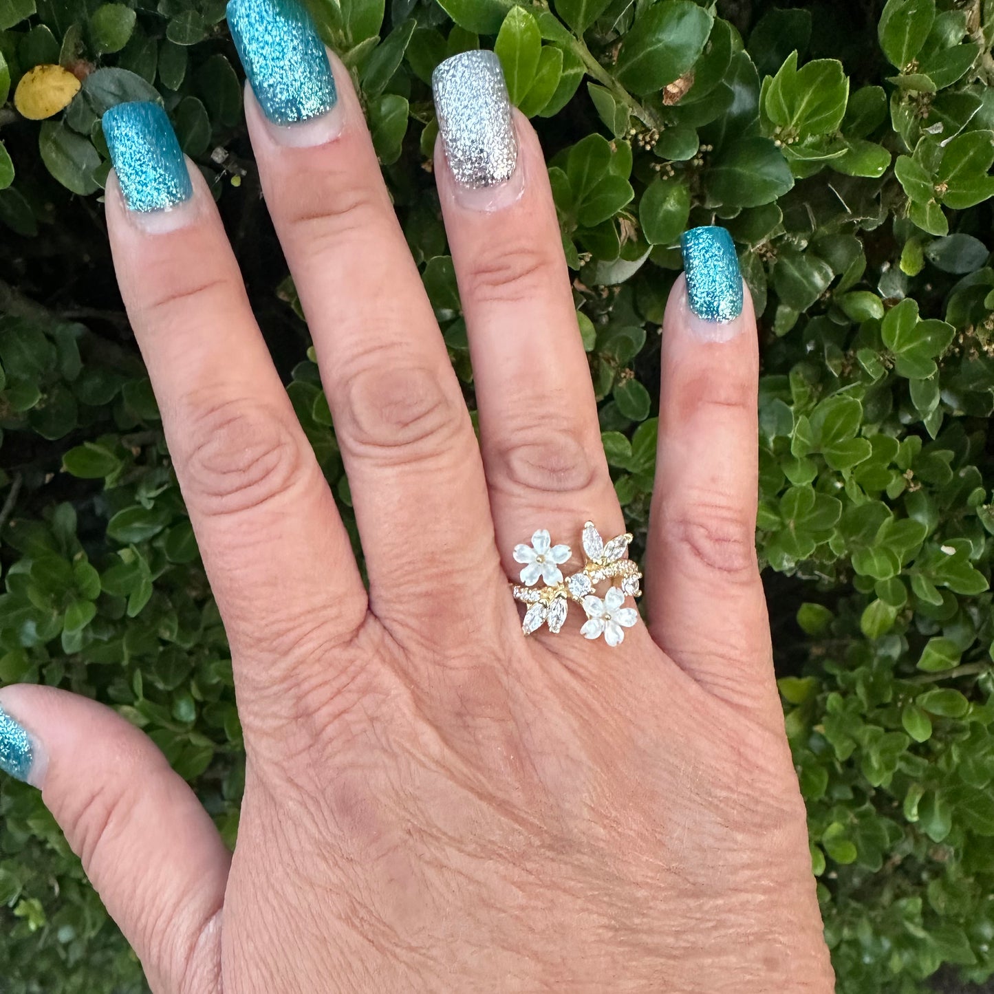 4 Flower Ring, Gold