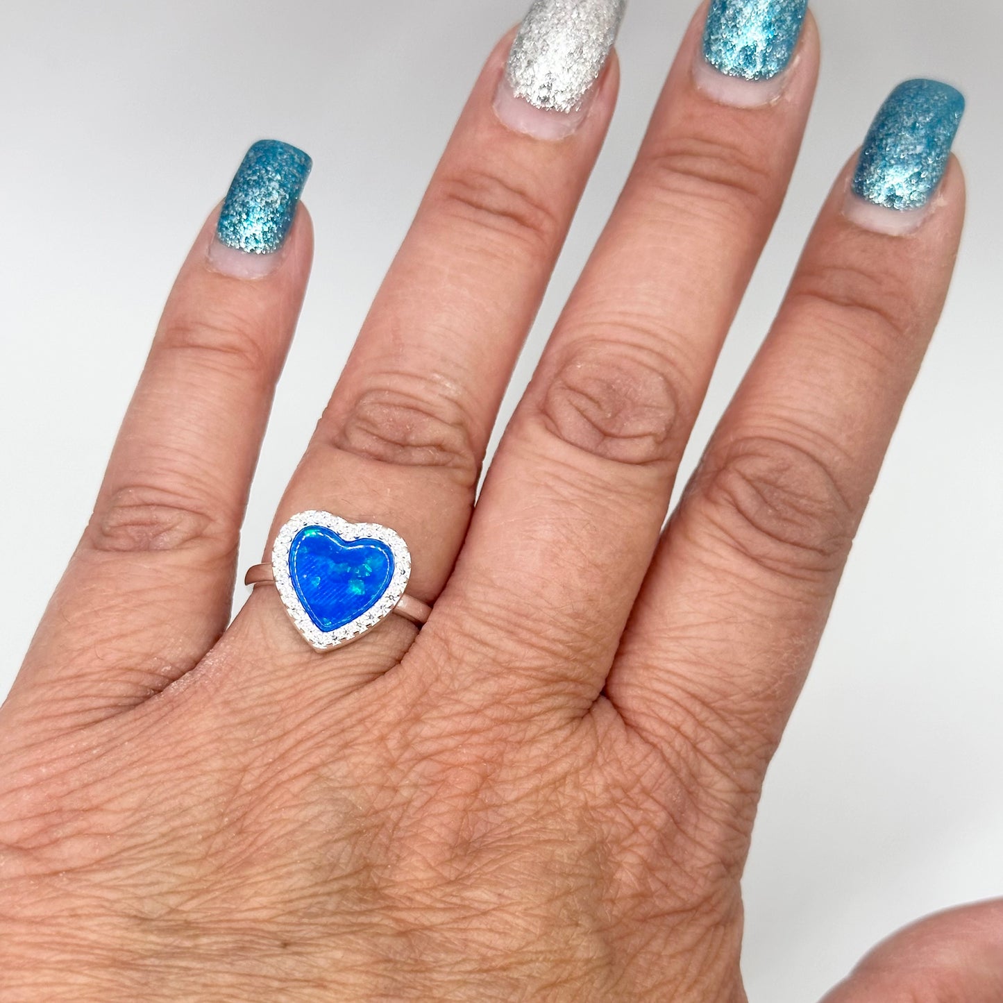 Blue Heart Ring