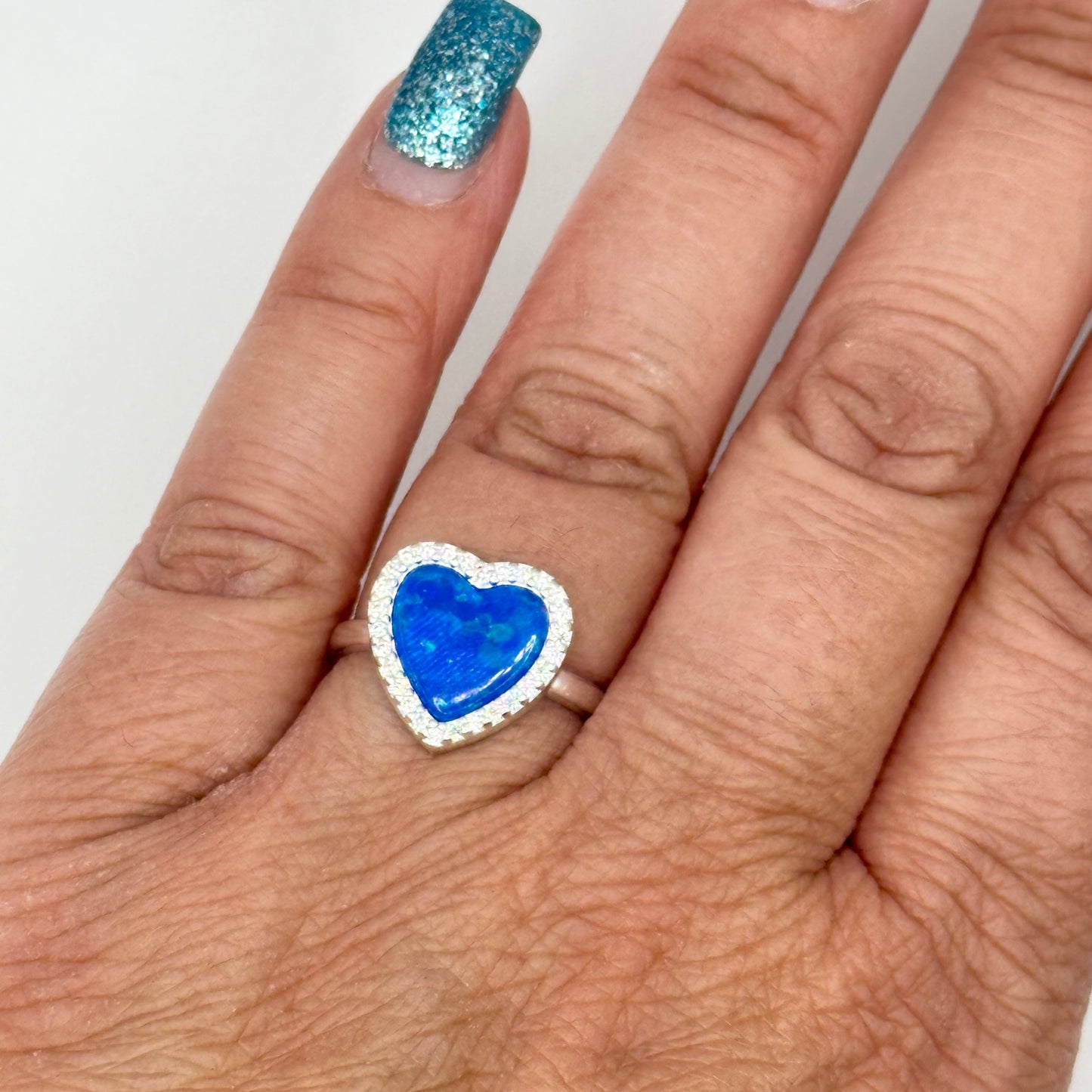 Blue Heart Ring