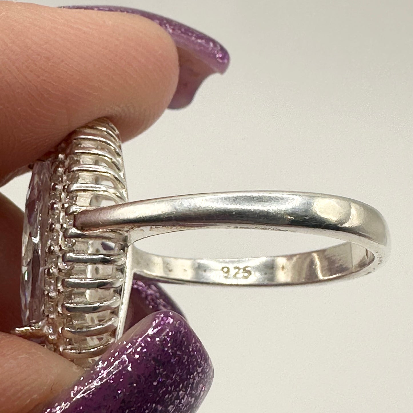 Marquise-Cut Simulated Diamond Ring
