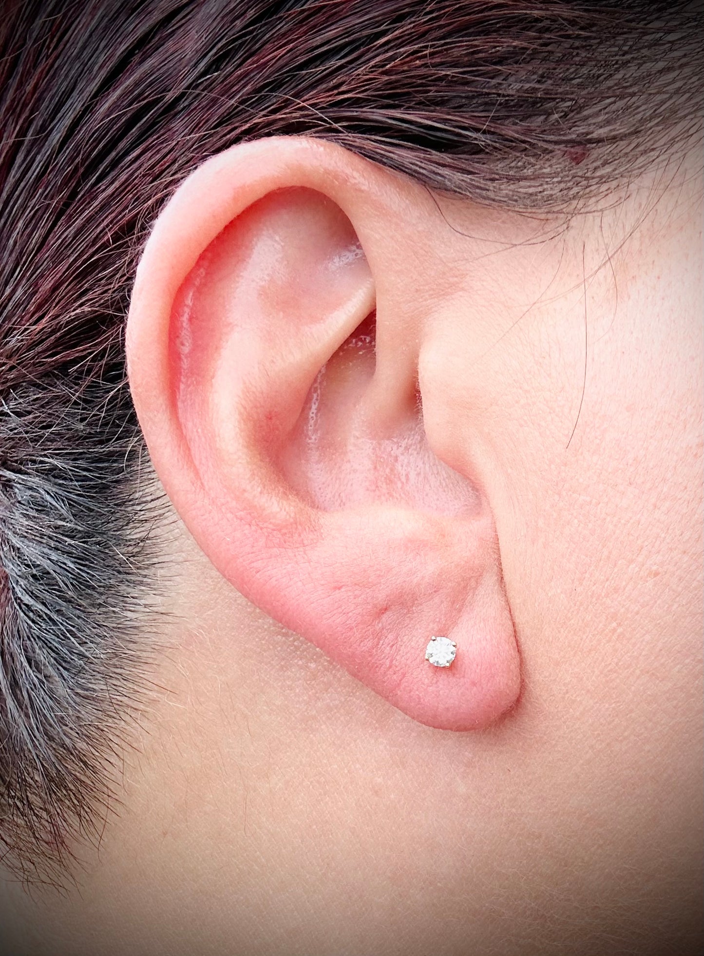 Silver Moissanite Stud Earrings all sizes 3mm to 10mm SCREW BACKS
