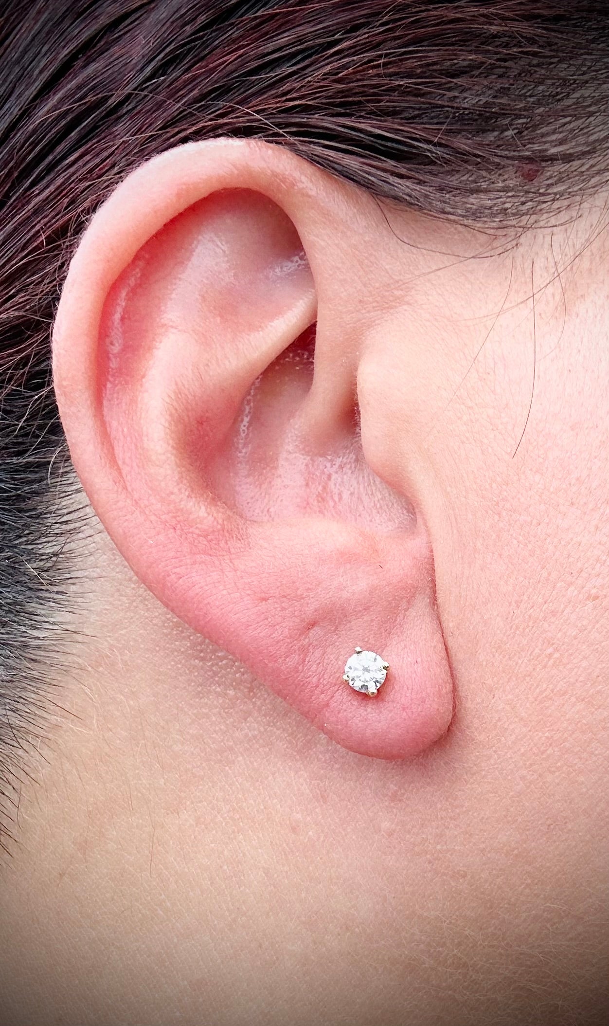 Silver Moissanite Stud Earrings all sizes 3mm to 10mm SCREW BACKS