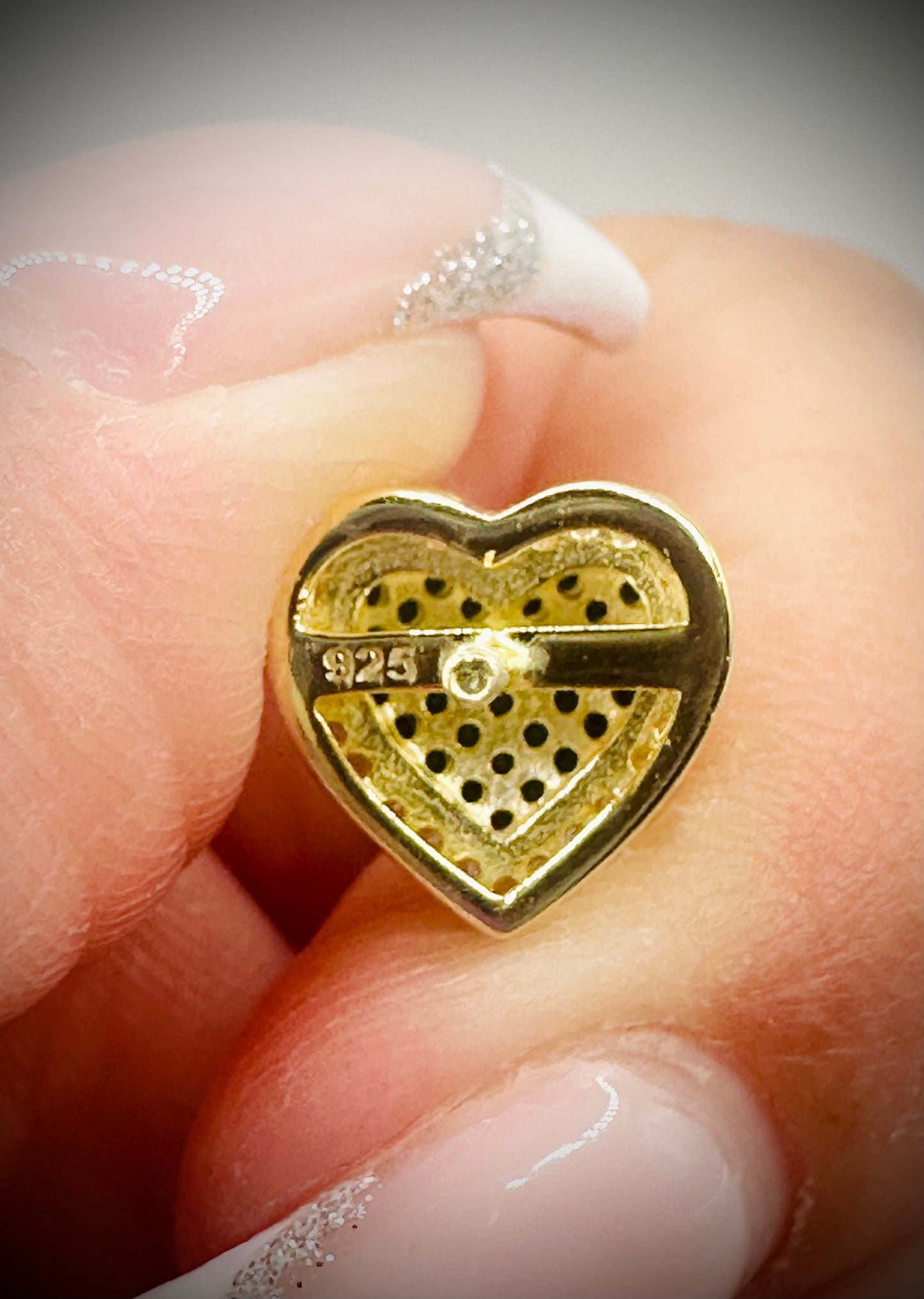 Black Ice CZ Heart Shape Earrings – Gold or Silver Finish