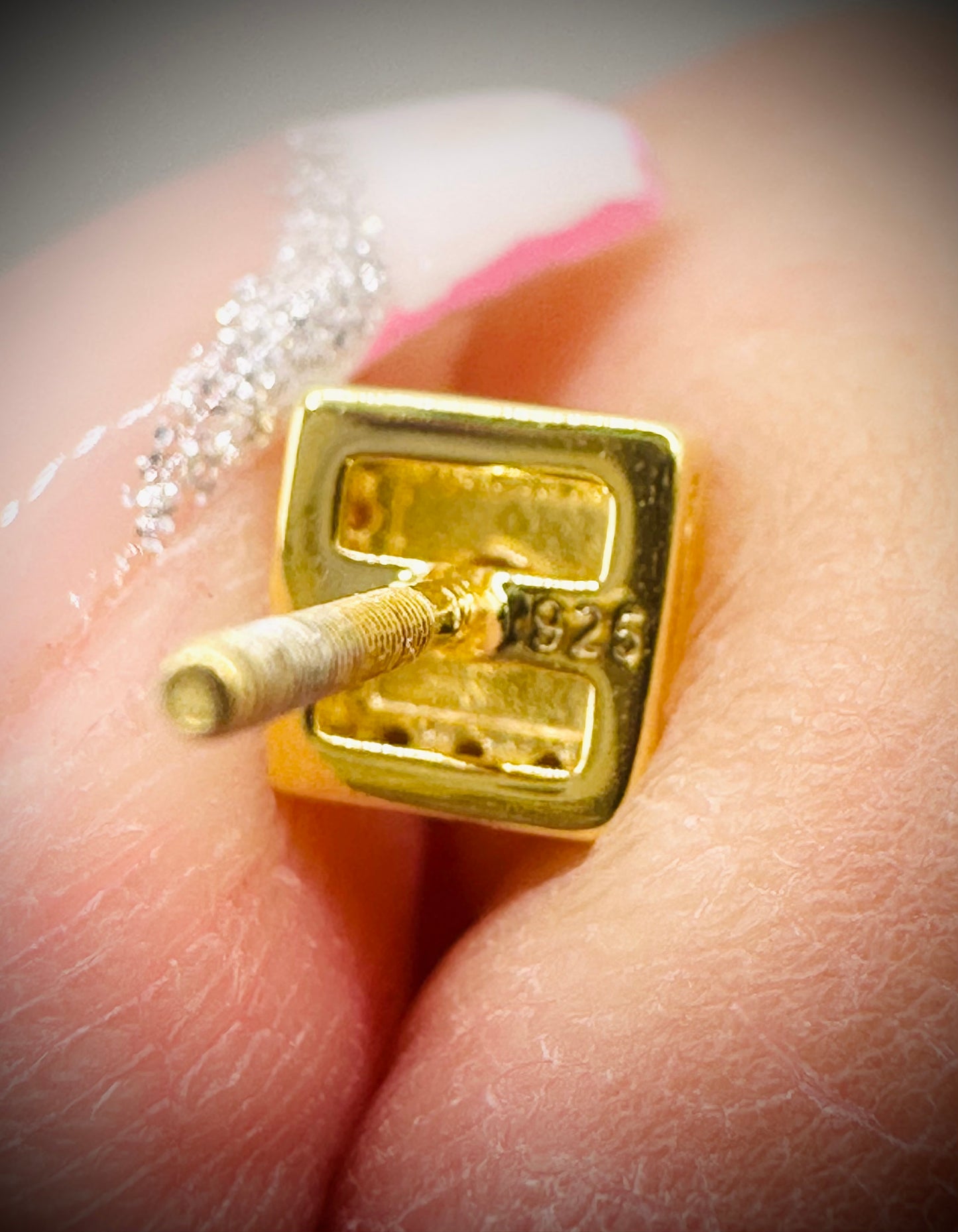 Super Iced Out Small Square Stud Earrings - Screw Back Closure