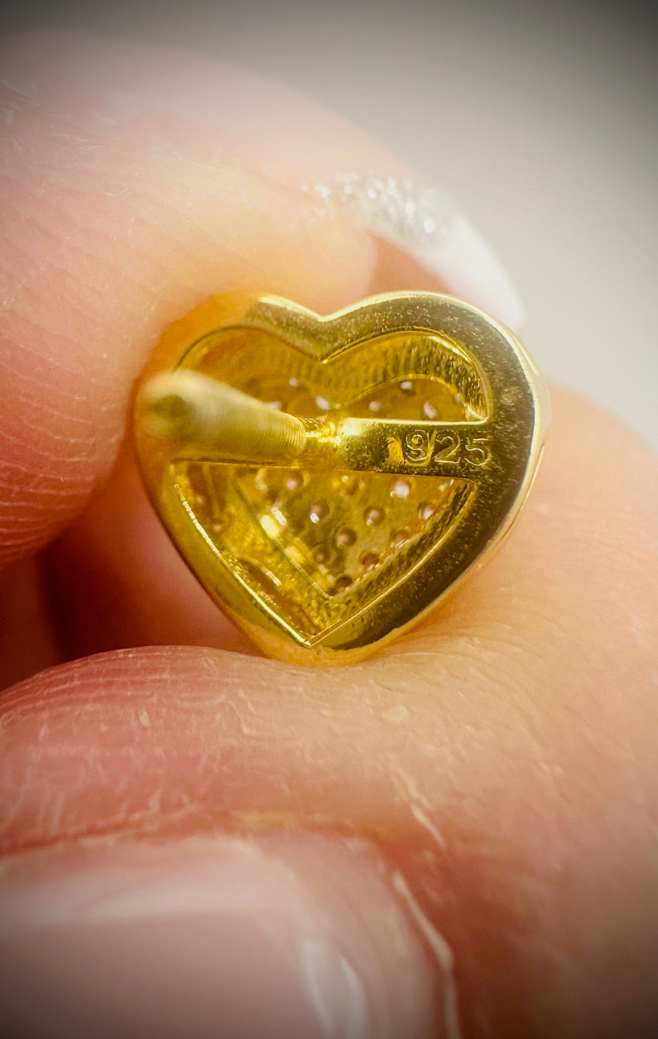 Iced Out Heart Stud Earrings – Rhodium, 14k Gold, or Rose Gold Finish
