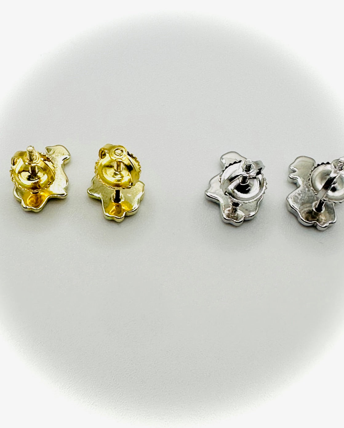 Nugget Style Stud Earrings – Gold or Silver Finish