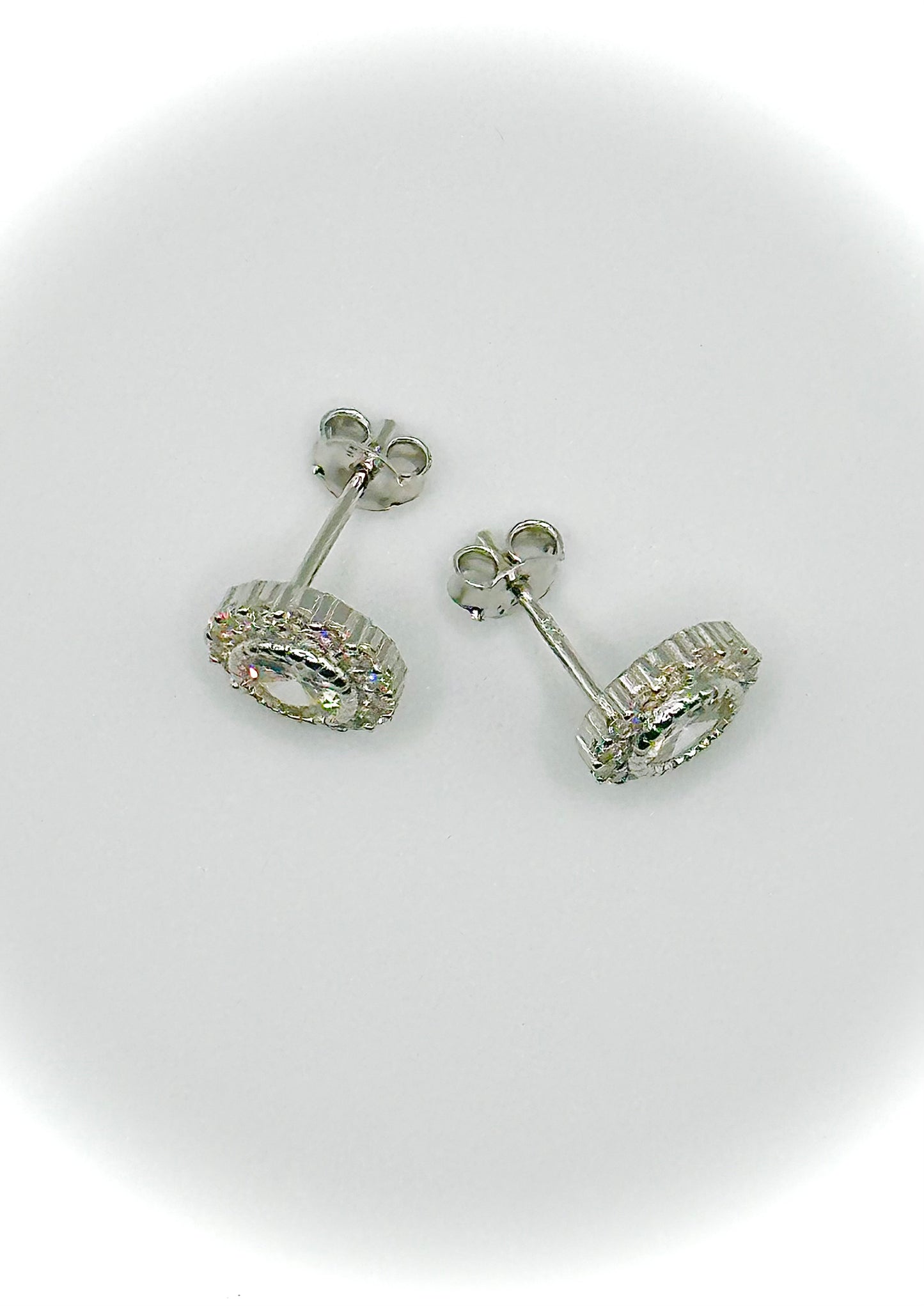 Iced Out Round Stud Earrings – 3 Finishes