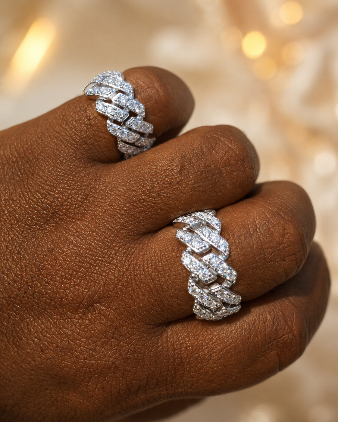 Moissanite Prong-Set Ring in Rhodium