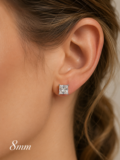 Moissanite Princess Cut Earrings
