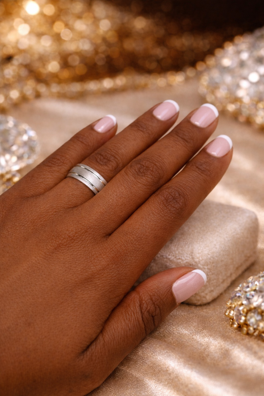Unisex Brushed 925 Sterling Silver Wedding Band Ring Sizes 5 - 13
