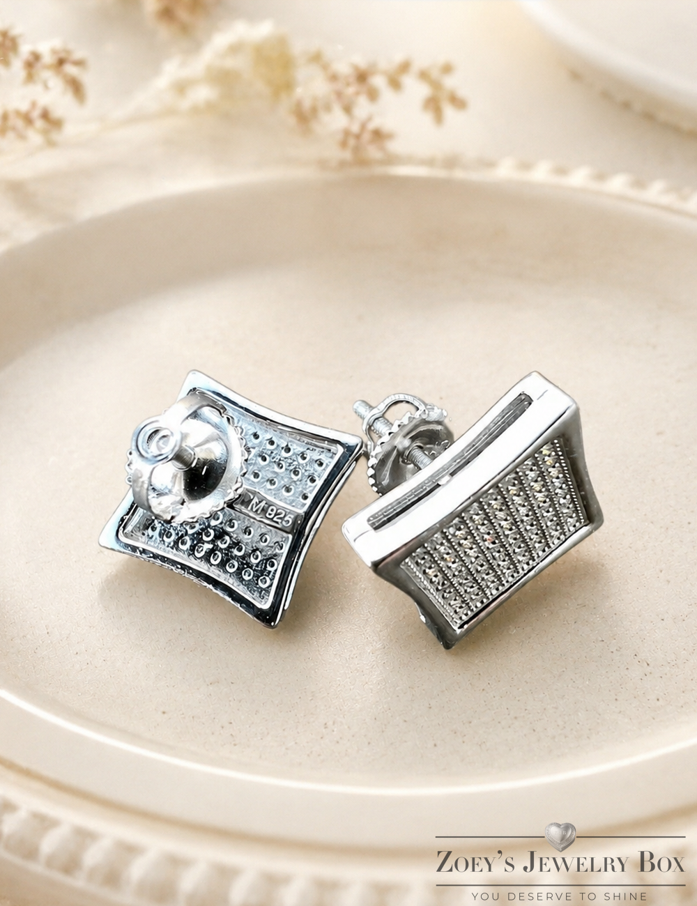 Multi Size Kite Earrings (Silver CZ)