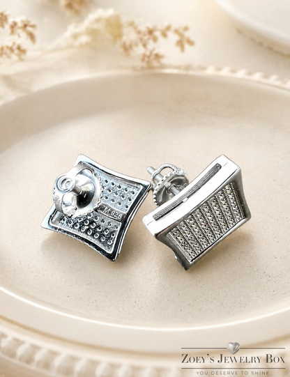 Multi Size Kite Earrings (Silver CZ)
