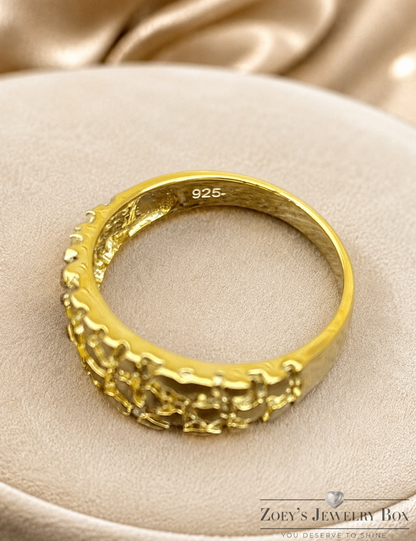 Alaska Gold Nugget Ring (14k Gold Vermeil)