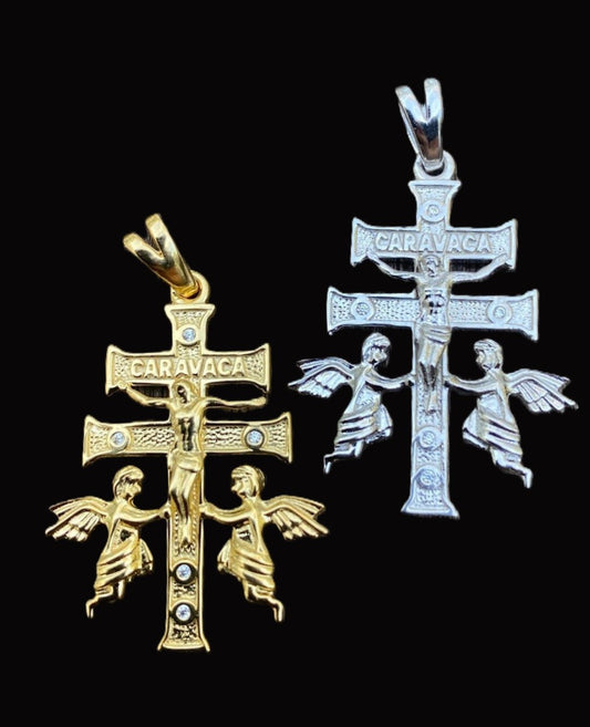 Small Caravaca Cross Pendant – Gold or Silver Finish