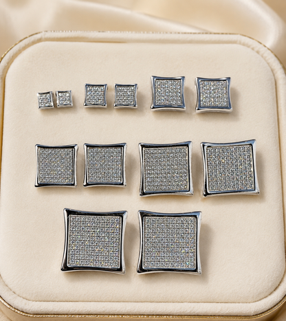 Multi Size Kite Earrings (Silver CZ)