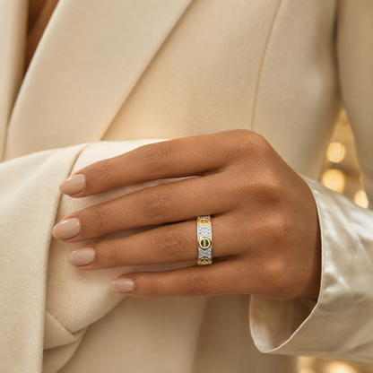 Moissanite Love Eternity Band Ring (Silver, Gold Vermeil, Rose Gold)