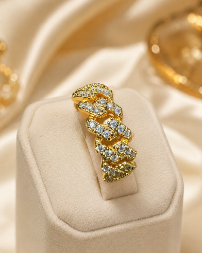 Moissanite Ring (Luxurious Gold & Prong Set)