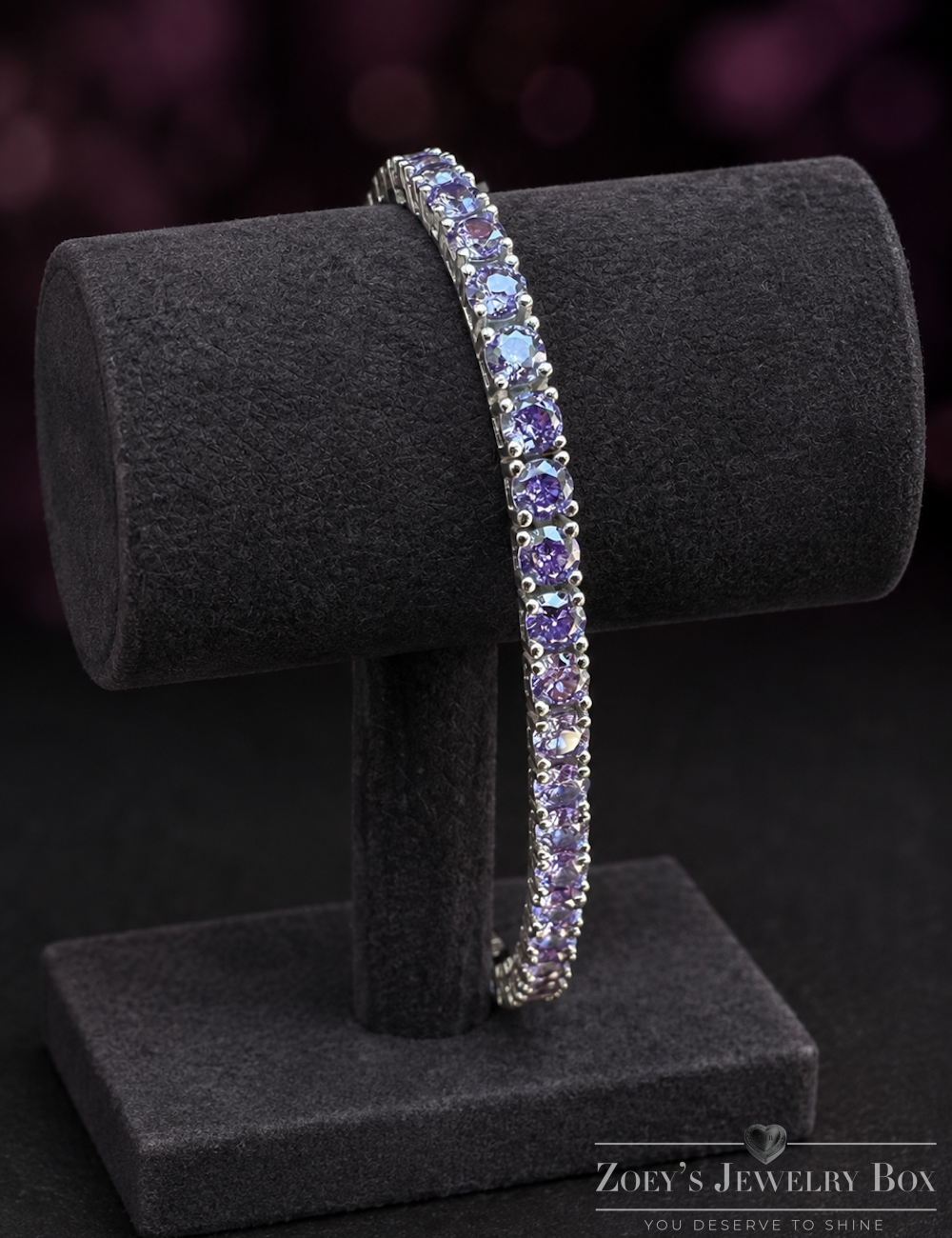 Purple Amethyst Tennis Bracelet
