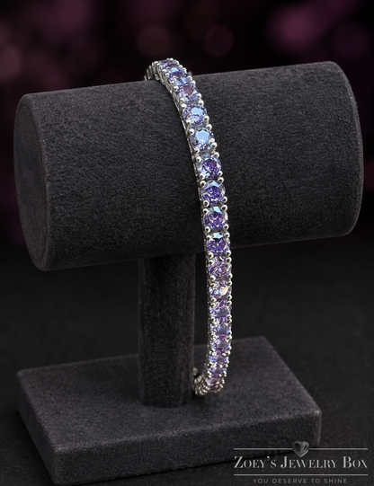 Purple Amethyst Tennis Bracelet