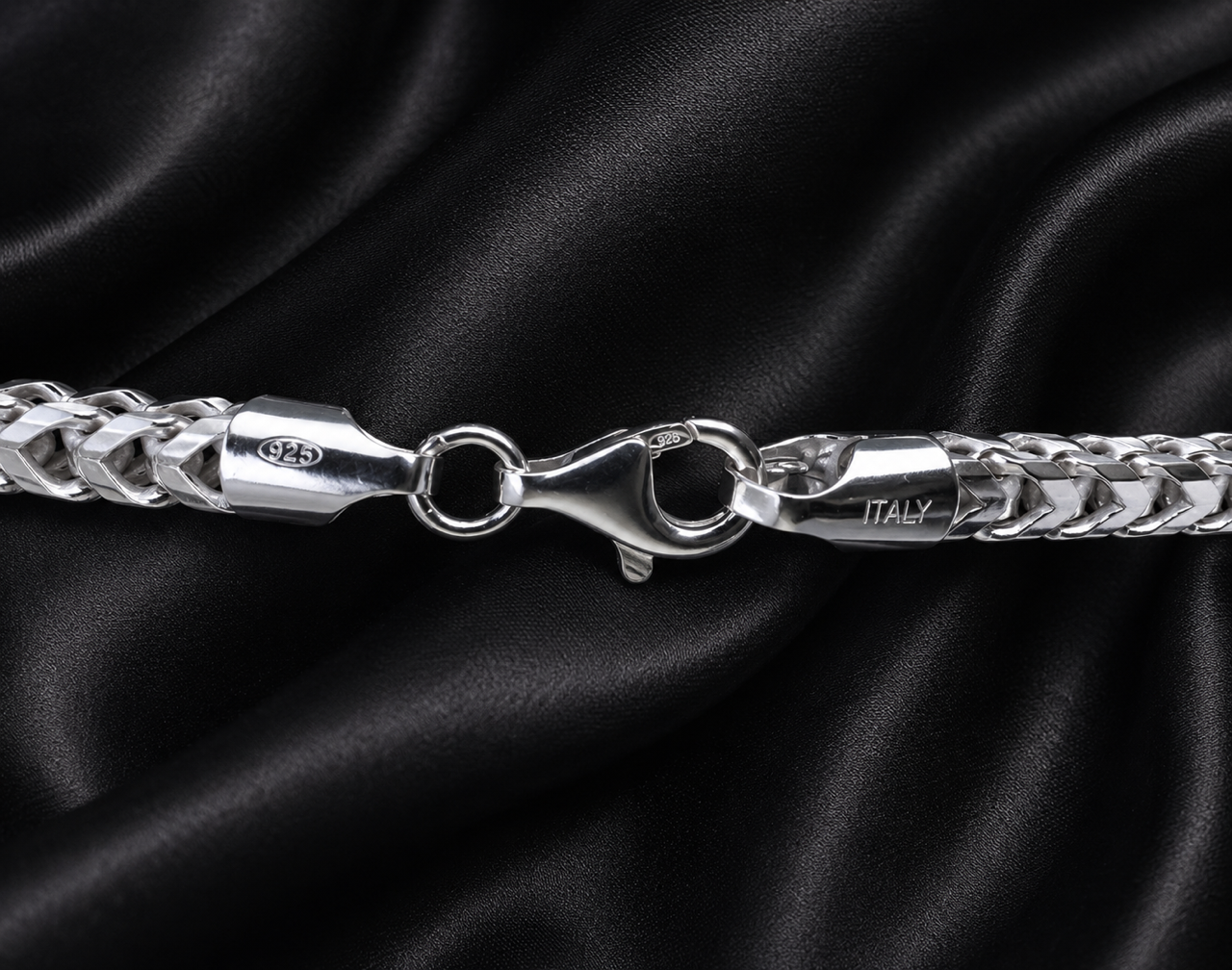 Franco Chains Solid 925 Sterling Silver 2mm to 5mm
