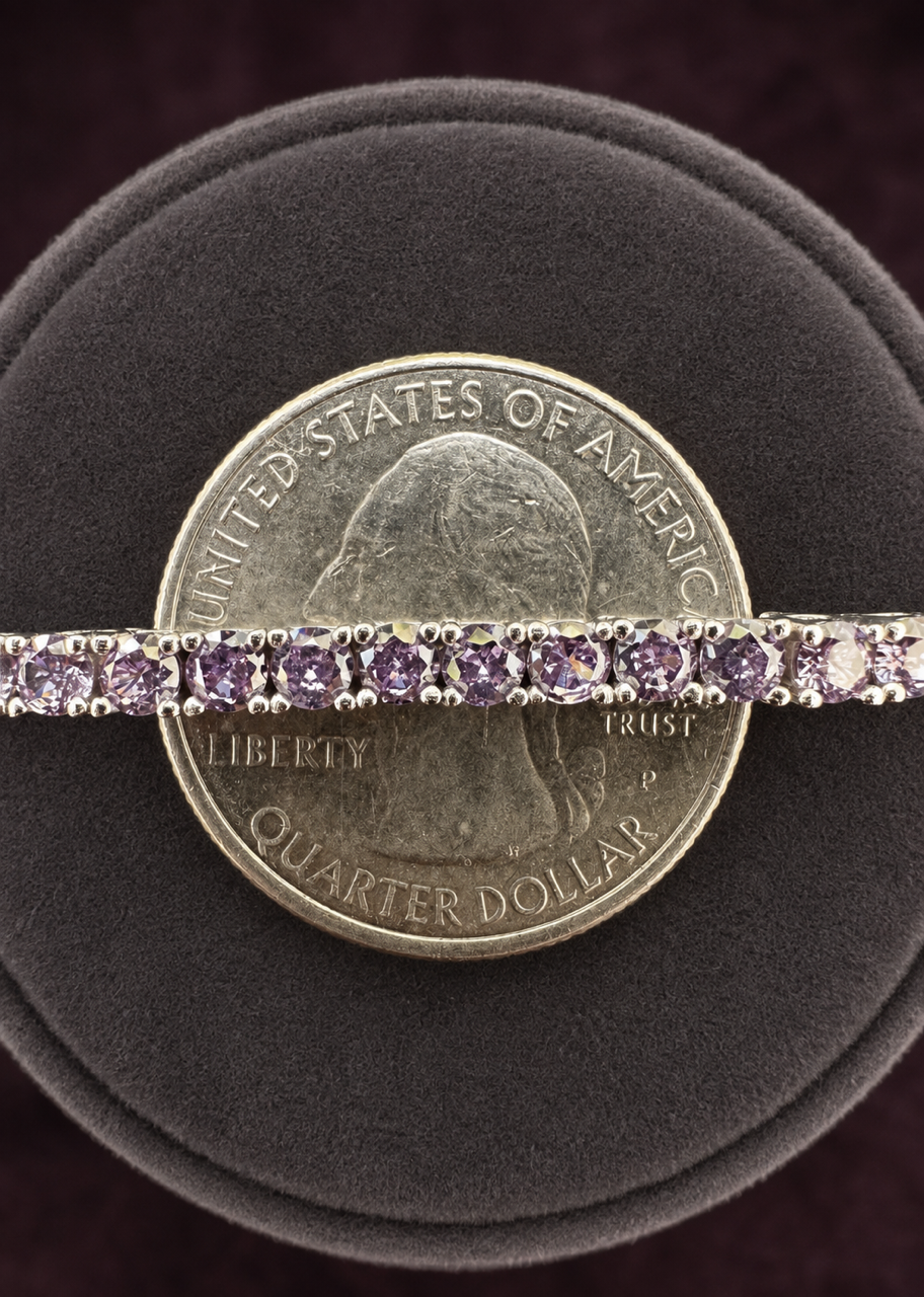 Purple Amethyst Tennis Bracelet