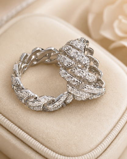 Moissanite Prong-Set Ring in Rhodium