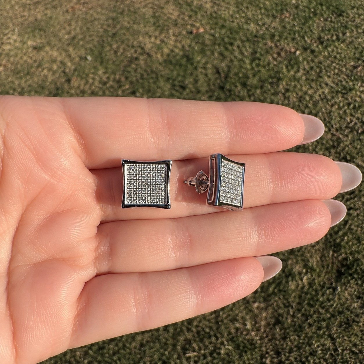 Multi Size Kite Earrings (Silver CZ)