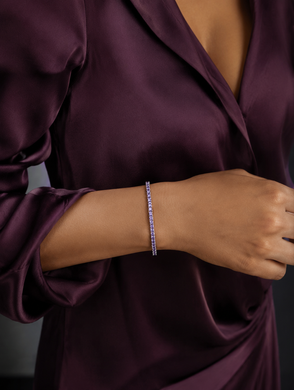 Purple Amethyst Tennis Bracelet