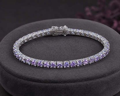 Purple Amethyst Tennis Bracelet