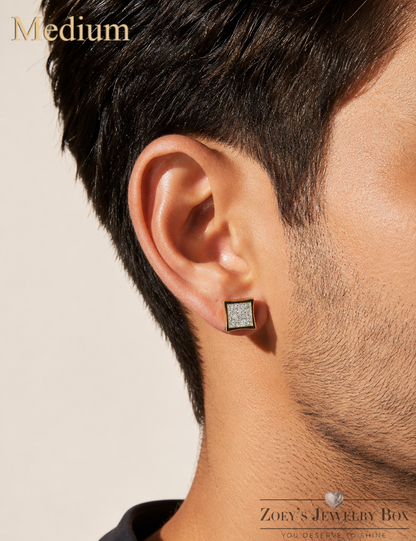 Stylish Gold Kite Earings with CZ Stones (Multi-Size)