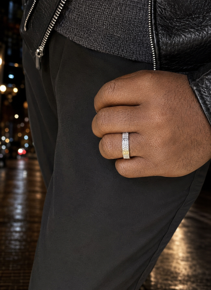 Moissanite Love Eternity Band Ring (Silver, Gold Vermeil, Rose Gold)