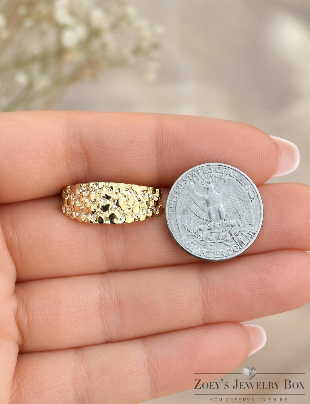 Alaska Gold Nugget Ring (14k Gold Vermeil)