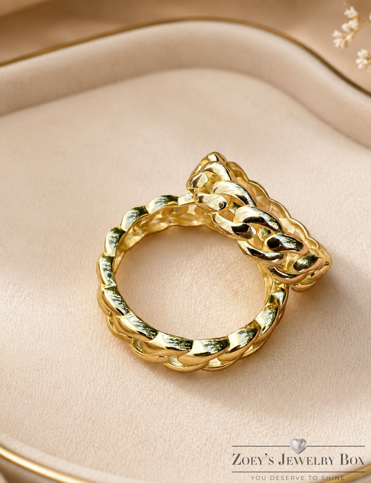 6mm Miami Cuban Band Ring (14k Gold Vermeil & 925 Silver)