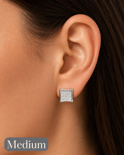 Multi Size Kite Earrings (Silver CZ)