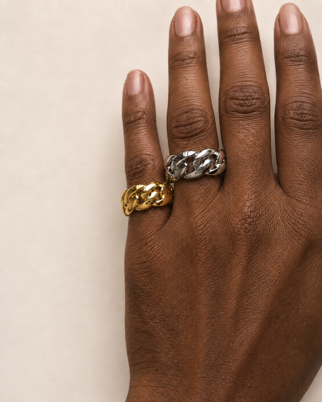 Classic Cuban Link Ring - Effortlessly Timeless - 925 Silver or 14K Gold Vermeil