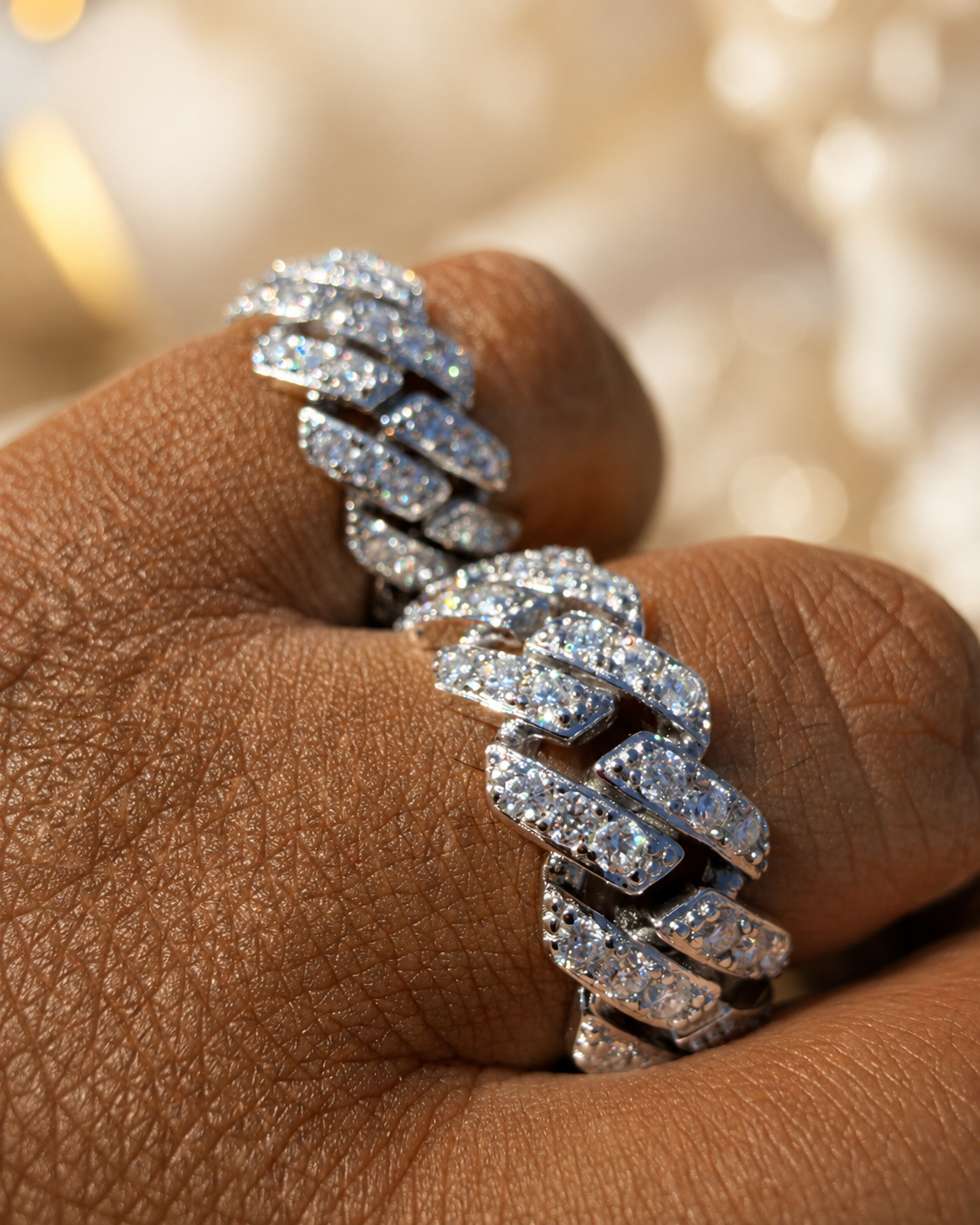 Moissanite Prong-Set Ring in Rhodium