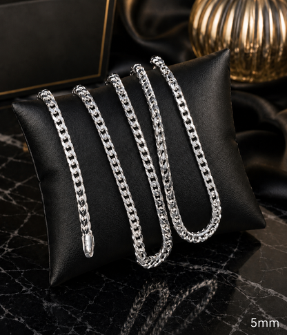Franco Chains Solid 925 Sterling Silver 2mm to 5mm