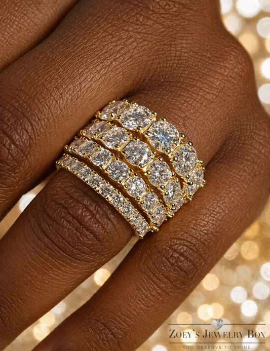 Moissanite Eternity Wedding Bands 925 Sterling Silver~14k Gold Vermeil Finish, 2mm to 5mm