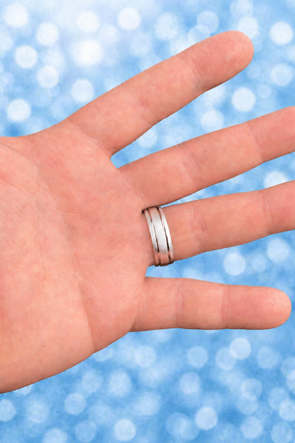 Unisex Brushed 925 Sterling Silver Wedding Band Ring Sizes 5 - 13