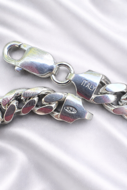 Miami Cuban Chains with Lobster Clasp Solid 925 Sterling Silver