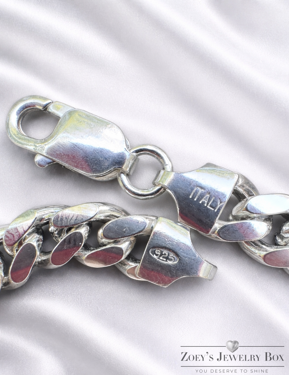 Miami Cuban Bracelet with Lobster Clasp Solid 925 Sterling Silver 4mm - 12mm